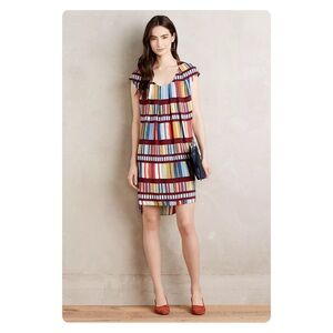 ★ Maeve by Anthropologie Au Revoir Dress - Red Motif ★
